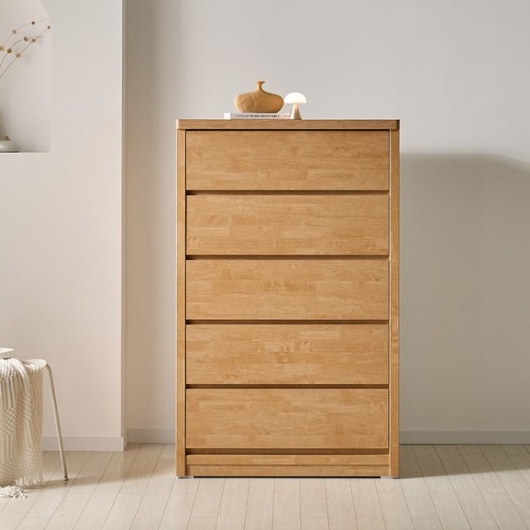 동서가구 그랜드 고무나무 광폭 5단 서랍장 900_이미지