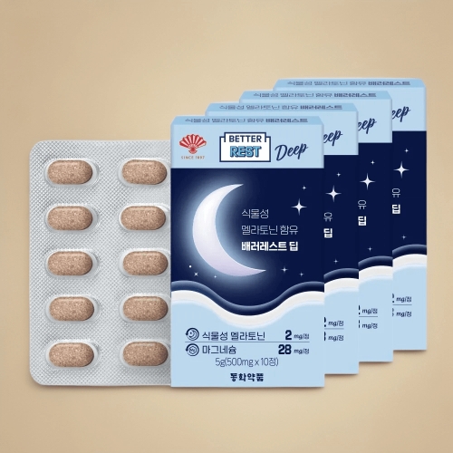 동화약품 식물성 멜라토닌 함유 배러레스트 딥 10정 (4개)