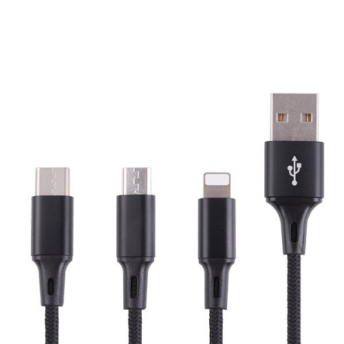 라이트컴 COMS 3in1 고속충전 케이블 IE064 (1.5m)_이미지
