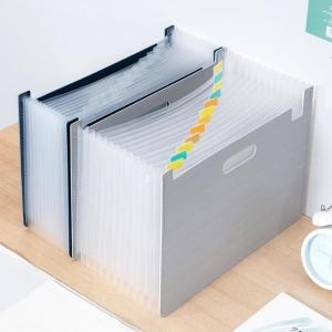 델리 가로형 파일 홀더 아코디언 도큐먼트 A4 포켓