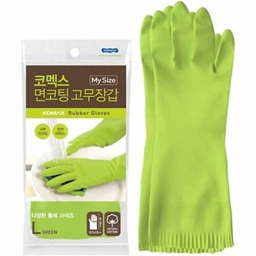 면코팅 고무장갑 그린 (대)