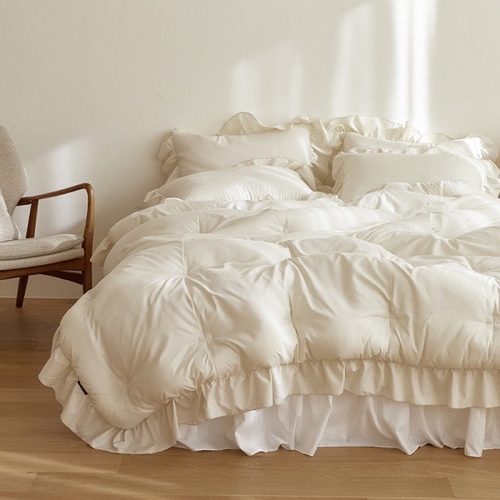 마틸라 호텔프랑스 프릴 세미 차렵이불 베개세트 (퀸 Q)_이미지