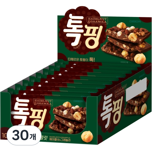 오리온 톡핑 헤이즐넛 그래놀라 43g (30개)_이미지