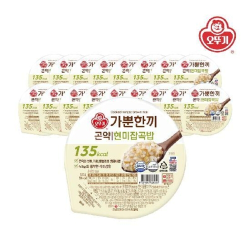 오뚜기 가뿐한끼 곤약 현미잡곡밥 130g (9개)