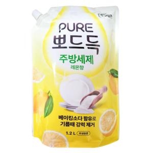 피죤 퓨어 뽀드득 주방세제 레몬향 리필 1.2L (1개)