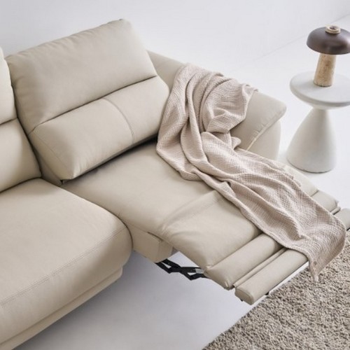 리바트 미유모어 일면형 천연가죽 리클라이너 3.5인용_이미지