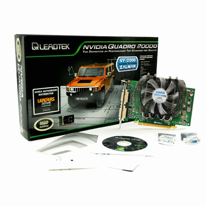 NVIDIA 쿼드로 2000D D5 1GB VF2000 리더스시스템즈_이미지