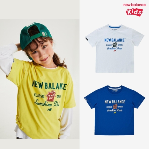 뉴발란스 키즈 Sweet home_기능성 프론트 로고 반팔티 NK9EG2551U