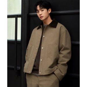 옥스포드 카라 배색 트러커 워크 점퍼 MYJP6153