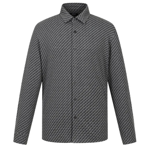 팬텀 시그니처 패턴 기모 셔츠 211E3JS101_GY