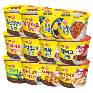 오뚜기  컵밥 김치알밥 + 미역국밥 + 불닭마요 + 오삼 + 제육 + 김치참치 총6개