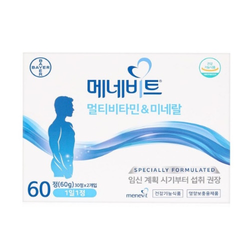바이엘 메네비트 남성용 임신 준비 멀티비타민 60정 (1개)