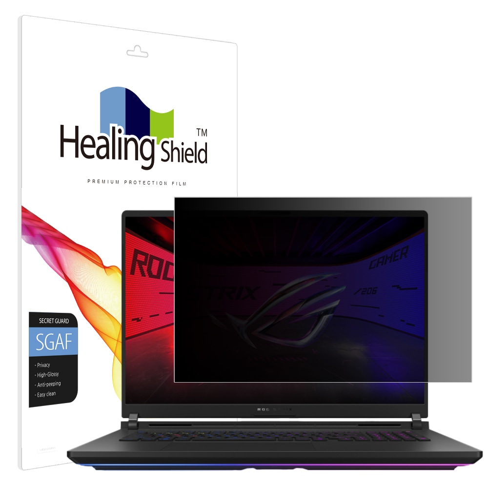 폰트리 힐링쉴드 ASUS ROG Strix SCAR 18 G835 2025 프라이버시 고광택 사생활 보호필름_이미지