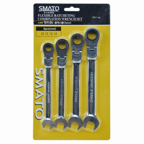 스마토 플렉시블 라쳇 콤비 렌치세트 (4pcs)