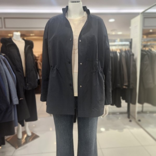 밴드넥 체크배색 점퍼 Z6A3O102-1-NY_BP