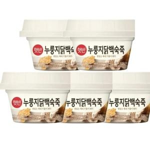 CJ제일제당 햇반 누룽지닭백숙죽 267g (5개)