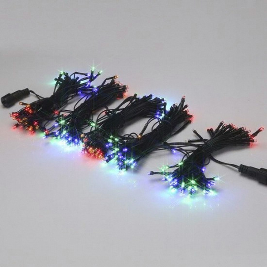 일신 LED 연결형 검정선 4색 트리전구 300구