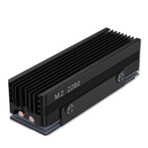 MAXTEK MT587 2280 M.2 듀얼 히트 구리 파이프 SSD NVME 방열판 (블랙)_이미지