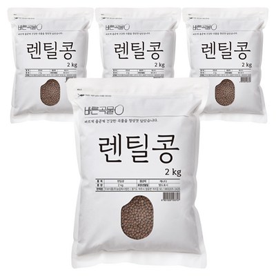 두보식품 바른곡물 렌틸콩 (2kg,4개)_이미지