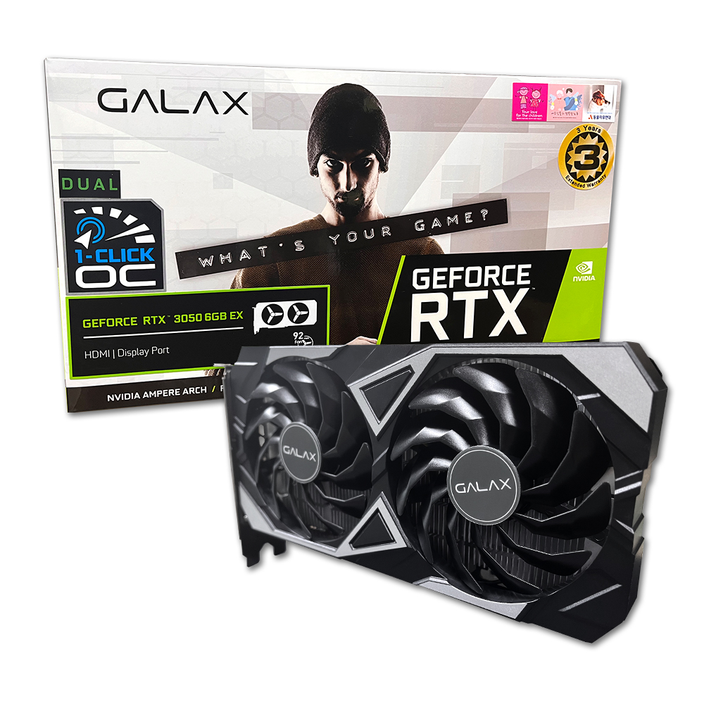 갤럭시 GALAX 지포스 RTX 3050 EX D6 6GB DUAL HDMI_이미지