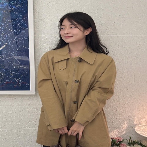 대현 씨씨콜렉트 C253MSJ003_하프 래글런 트렌치 코트_이미지