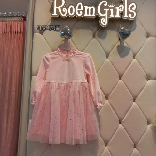  로엠걸즈 DP01 벨로아 샤매칭 드레스 RGOW25W6P