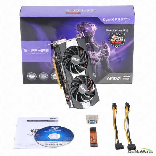 SAPPHIRE 라데온 R9 270X OC D5 2GB Dual-X_이미지