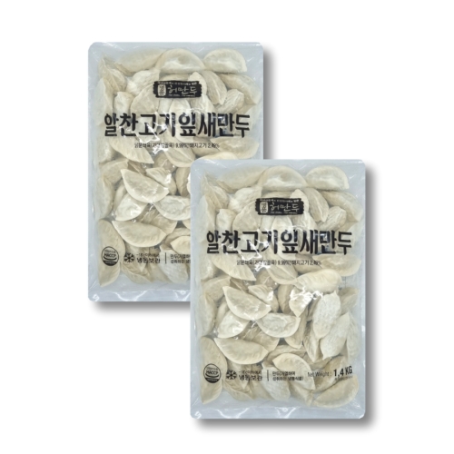 알찬 고기 잎새만두 1.4kgx2봉