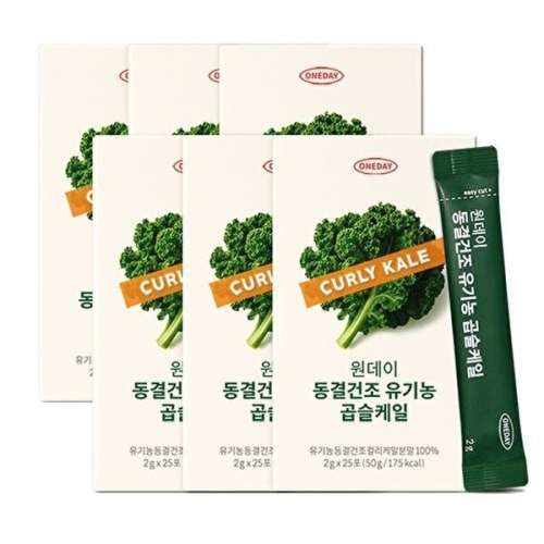 데이즈온 원데이 동결건조 유기농 곱슬케일 25포 (6개)_이미지