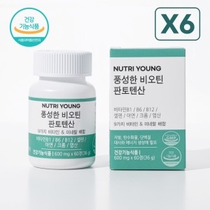 뉴트리영 뉴트리영 풍성한 비오틴 판토텐산 600mg 60캡슐 (6개)_이미지