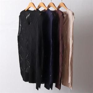 빅사이즈사랑해요 I482L204 다이아브이넥니트조끼 EB 8442004