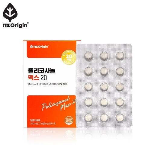  엔젯오리진 폴리코사놀 맥스 20 30정 [1개]