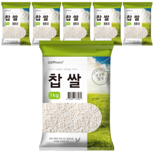 대구농산 건강한밥상 찹쌀 1kg (6개)_이미지
