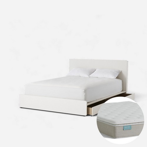 한샘 포에트 루바형 수납 호텔 침대 Q (밸런스파인탑독립)