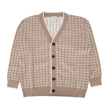 펜디 키즈 키즈 베이지 FF 마이크로 가디건 JUG203AYMY F1UCS_이미지