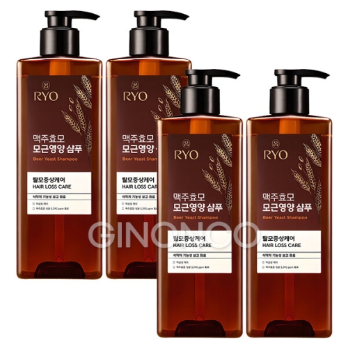 아모레퍼시픽 려 맥주효모 모근 영양 탈모샴푸 600ml (4개)