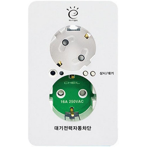 제일전기공업 디아트 2구 대기전력차단 콘센트 화이트_이미지