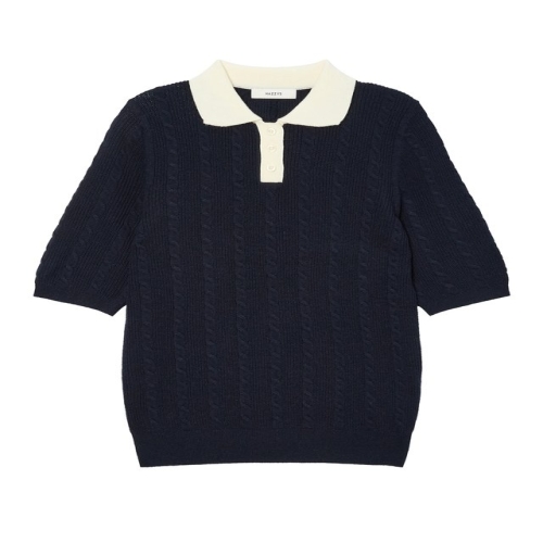 헤지스레이디스 여성 베이비케이블 반팔 스웨터_HSSW4CC74 (N2, 네이비)이미지입니다. 누르면 해당 게시물로 새창이동합니다.