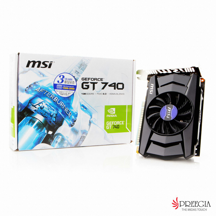 지포스 GT740 블랙 아머 D5 1GB 대원씨티에스