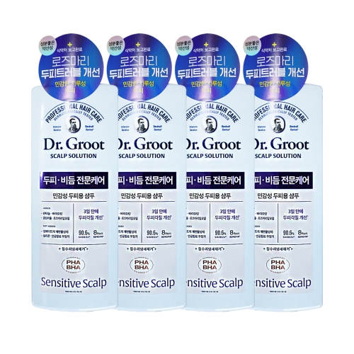 LG생활건강 닥터그루트 스칼프 솔루션 샴푸 민감성 두피용 700ml (4개)