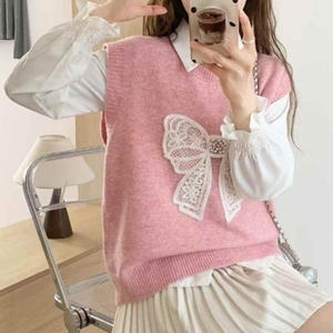 새로본 봄가을 바2148-2261여성조끼 자수 여자 미시니트 베스트