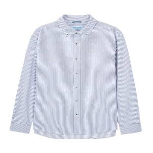  블루라운지 마에스트로 블루 스트라이프 면 긴팔 캐주얼 셔츠_MLSH9D102B2 상품이미지