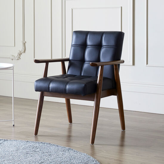 위드퍼니처 카페 암 가죽 소파 1인용