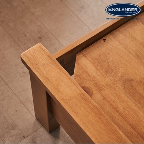 잉글랜더 토론토 고무나무 통깔판 원목 침대 MS (삼중직9존65T필로우탑독립)_이미지