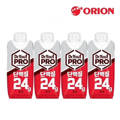 오리온 닥터유 단백질 프로 드링크 초코 250ml (4개)