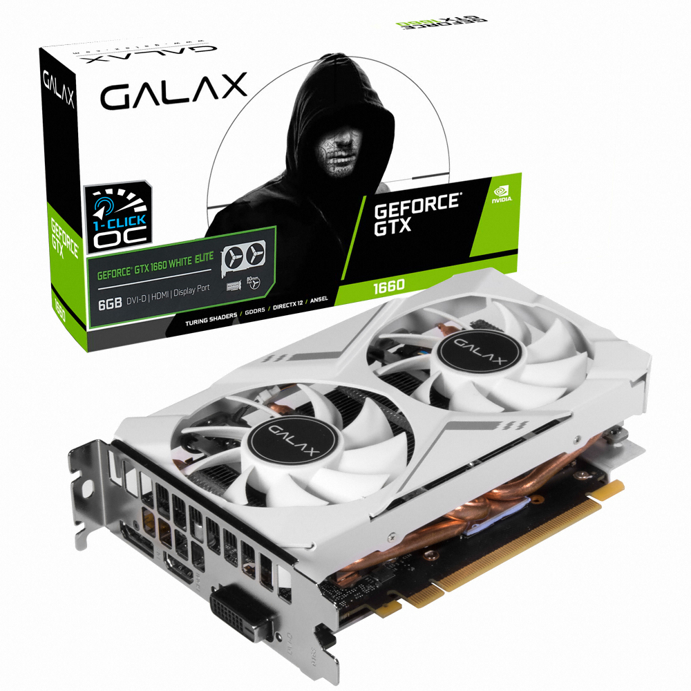 갤럭시 GALAX 지포스 GTX 1660 EX WHITE ELITE OC D5 6GB_이미지