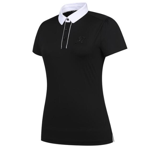 레노마골프 카라 배색 반팔 티셔츠 RWTYM6115 (199, 블랙)_이미지