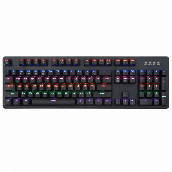 앱코 HACKER K595 LED 축교환 게이밍 기계식 (블랙, 청축)_이미지