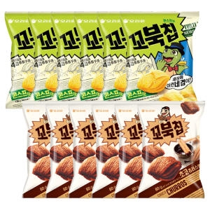 오리온 꼬북칩 콘스프, 80g, 6개 + 초코츄러스, 80g, 6개