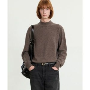 18일 배송 Cashmere Mock Neck Knit Top Brown TNSW5F106W2